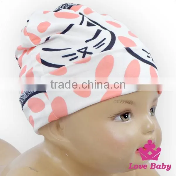 Wholesale Lovely St. Patrick's Item Green Cap Pattern Printed Organic Cotton Baby Beanie Hat photo-3