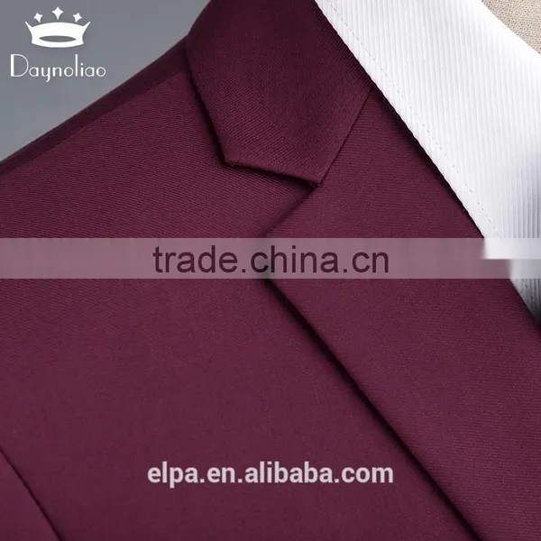 2016 New Fashion Daynoliao 2 Pieces Wholesale Suits Offical Business Red/Blue/Black Men Suits for Wedding photo-4