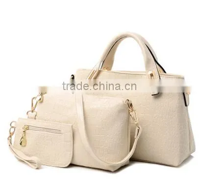 DY0061Z Fashional Snakeskin Ladies pu Bag Set 3pcs Bag Set photo-2