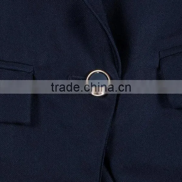 2 Pieces Blue Plus Size Fashion Business Women Formal Suit photo-4