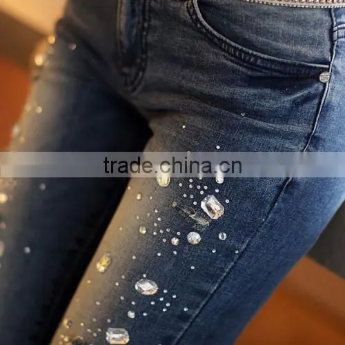 Middle Waist Women Pencil Pants Skinny Outdoor New Pattern Jeans Pants photo-5