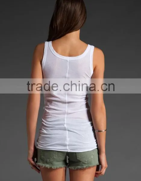 Girls White Workout Tank Top Vest photo-3