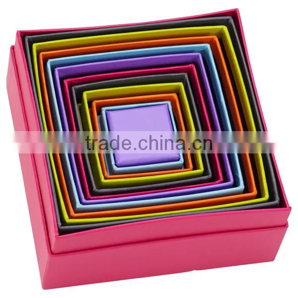 Packing Begins for Operation Christmas Child Gift Packaging Gift Boxes Color Block Nested Boxes photo-2