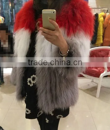 YR920 Knitting Raccoon Fur Jacket/OEM Women Jacket Fur
