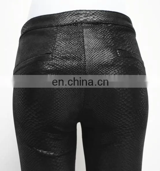 Sexy Picture Leather Leggings Women Stretch Pants Leather Leggings photo-6