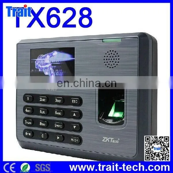 TX628 3200 Fingerprint Capacity Time Recording Fingerprint Attendance Type Biometric Machine