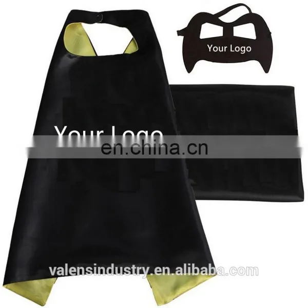 Factory Price Custom Logo and Design Double Layer Satin Superhero Capes and Mask Superhero Costume for Kids Boys and Girls photo-2