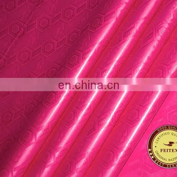 100% Organic Cotton Fabric For African Women Clothing Bazin Shadda Brocade Nigeria Style photo-2