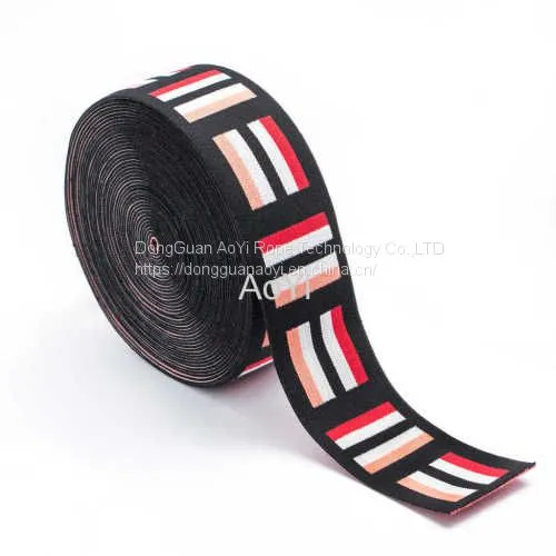 2-4cm Polyester Nylon Yarn Spandex Elastic Band photo-3