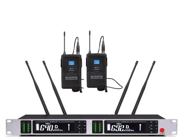 True Diversity Wireless 2 Handheld/Clip-on Microphones For Conference Room photo-3