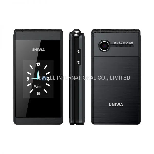 UNIWA X28 Dual Screen Dual SIM Wireless FM Radio SOS Function Big Button Big Battery Flip Style Folding Phone photo-2