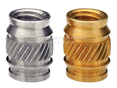 ISB-256/ISB-440/ISB-632/ISB-832/ISB-032/ISB-0420 Brass Knurled Inserts Nuts Injection Molding Brass Knurled Thread Nuts