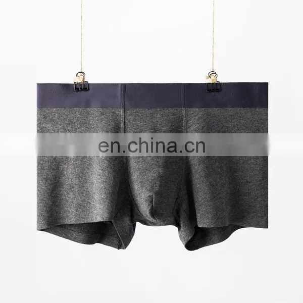 Amazon Cotton Hot Selling Plain Boys Mens Sexy Boxer Underwear photo-2