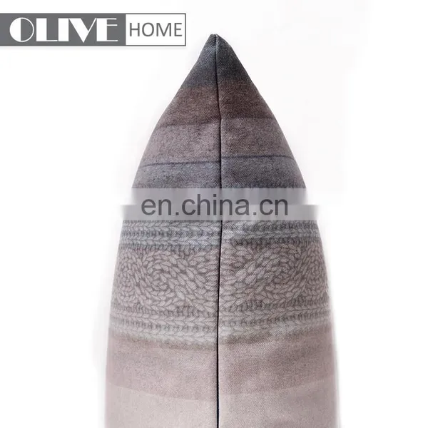 2018 Fashion Decorative Ombre Printed Stripe Sofa Waist Cushions Pillow photo-3
