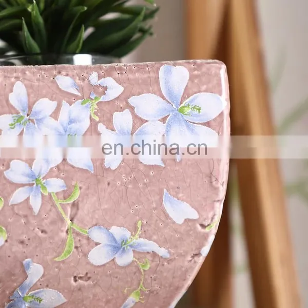 Unique Fancy Flower Pattern Custom Indoor Outdoor Garden Balcony Square Plant Pots for Home Decor photo-2