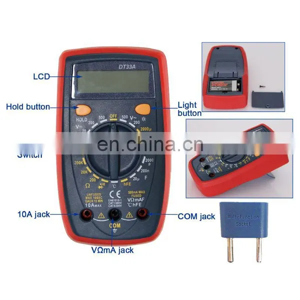Frankever Small Multimeter With Backlight DT33A Handheld Digital Multimeter photo-2