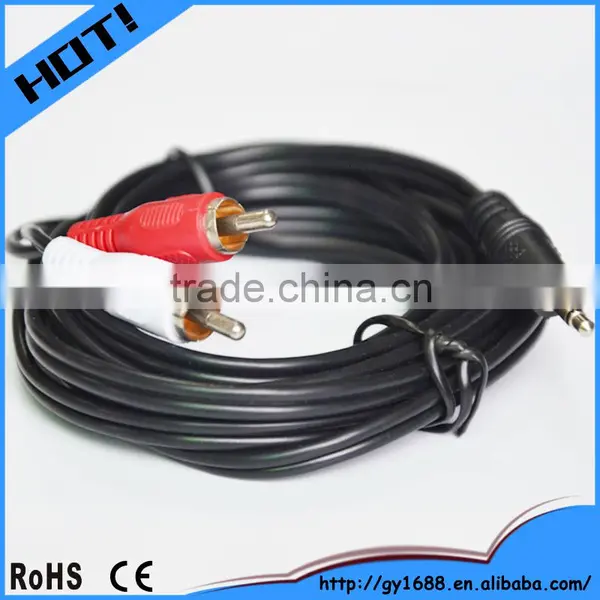 3.5mm AUX Plug to 2 RCA Male Plug Y Audio Stereo Cable photo-2