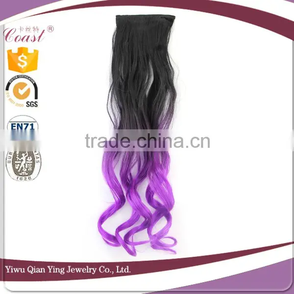 Cheap Fashion Europe Ombre Curly Synthetic Two Tone Hair Extension photo-2