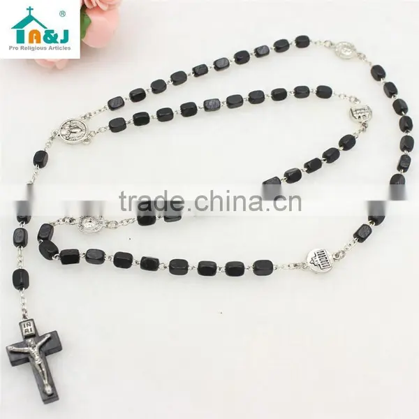 Strict Quality Control Cheap Wood Rosary Necklace for Wholesales photo-3