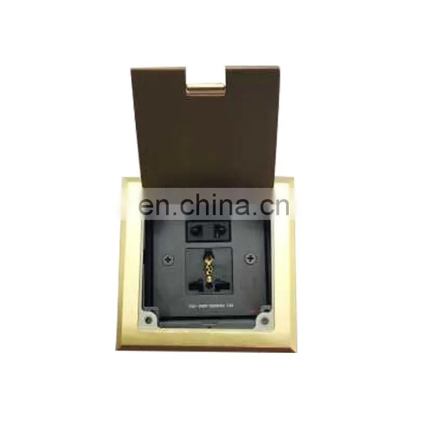 Stainless Steel Power VGA 3.5mm Audio Multimedia Hidden Electrical Floor Box photo-4