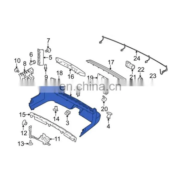OEM LR015463 Rear Bumper Cover for Land Rover Discovery 4 2010-2021 Rear Bumper photo-3