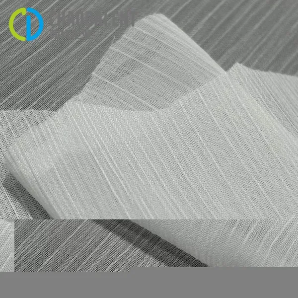 Sheer Soft White Dyeing 100%RPET White Chiffon Fabric for Clothing Dress photo-4