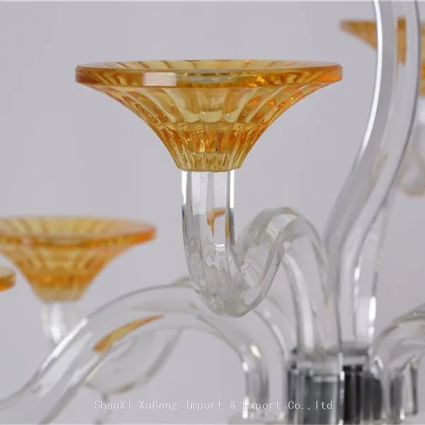 Handmade Glass Candle Holder Crystal Glass Candle Holder Center Pieces Wedding Table photo-4