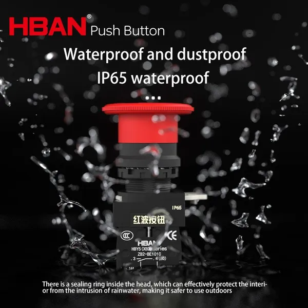 Xb2 Lay5 10a 600v Heavy Duty Equipment Button Emergency Stop Switch 22mm Warning Circle photo-3