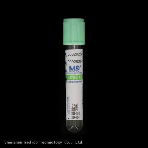 Gel & Lithium Heparin Tube Disposable Vacuum Plasma Blood Collection Tube With Light Green Cap photo-3