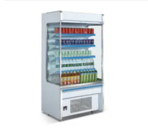 Supermarket Convenience Shop Vegetable Fresh Drink Storage Refrigerated Double Door Display Cabinet