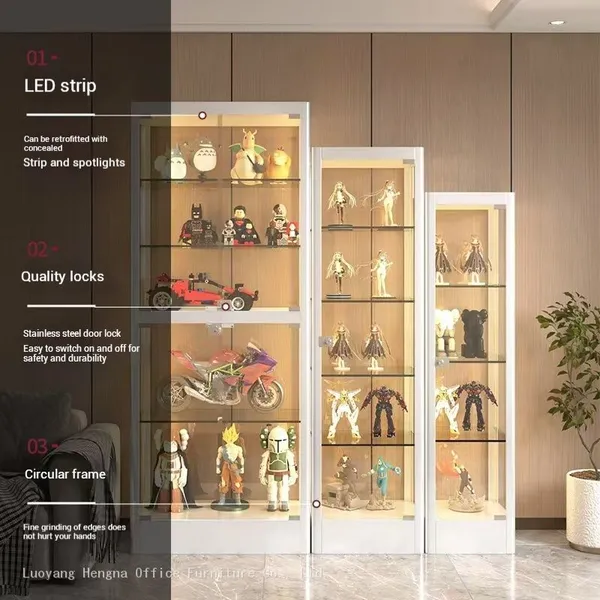 Retail Glass Display Case With LED Lighting | Countertop & Floor Standing Showcase for Stores