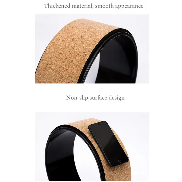 High Quality Yoga Wheel Customized High Density Cork Yoga Wheel for Balance Training photo-4