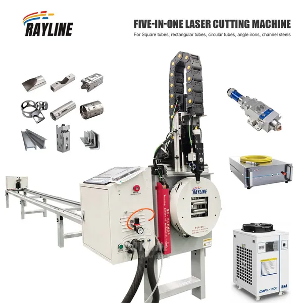 5 in 1 Laser Cutter for Square Tube Round Tube Angle Iron – Metal Fiber Laser Cutting Machine photo-5
