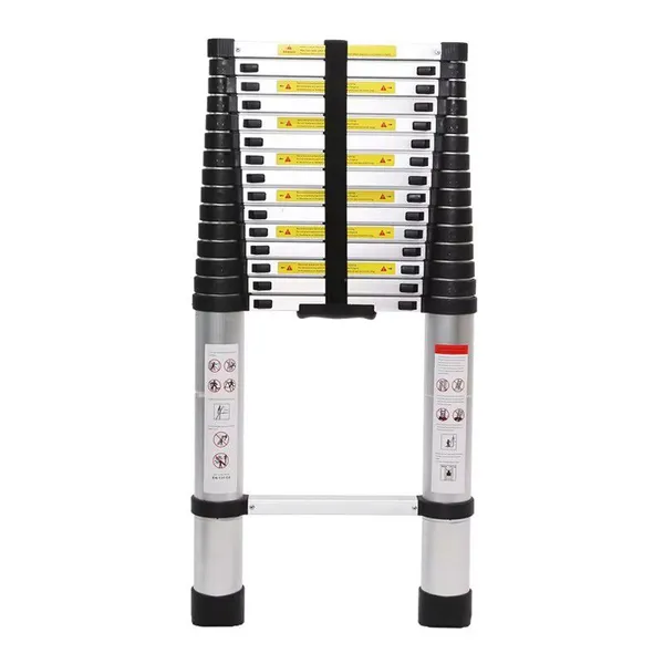 Foldable Stable Aluminum Ladder 2.6M to 7M Extendable Telescoping Ladder Suitable for Warehouse Use photo-2