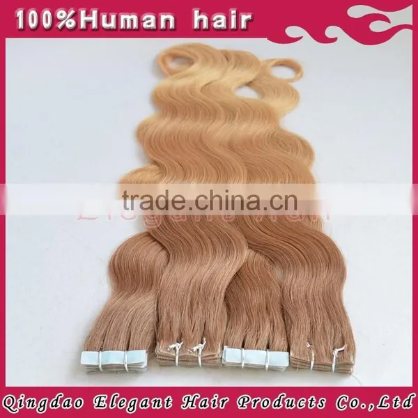 7A Cheap Blonde Curly Tape Hair Extensions photo-4