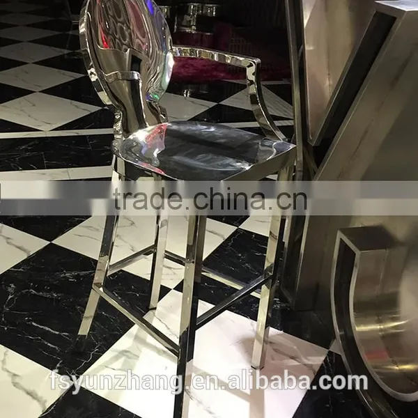 Stainless Steel Base High Chair Bar Stool Quality Choice photo-6