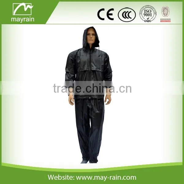 100% Waterproof Rainsuit PVC/polyester Overall Rain Cover photo-3