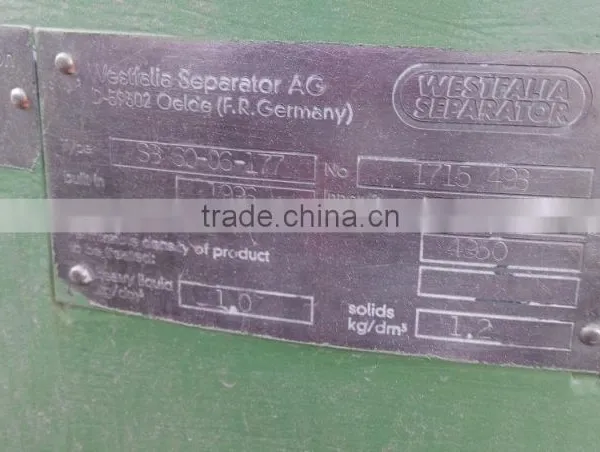 Used Second-hand Westfalia Disc Separator SB60 photo-3