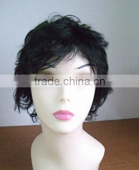 Wholesale Stock Virgin Curly Remy Brazilian Hair Short Lace Full Wigs photo-5