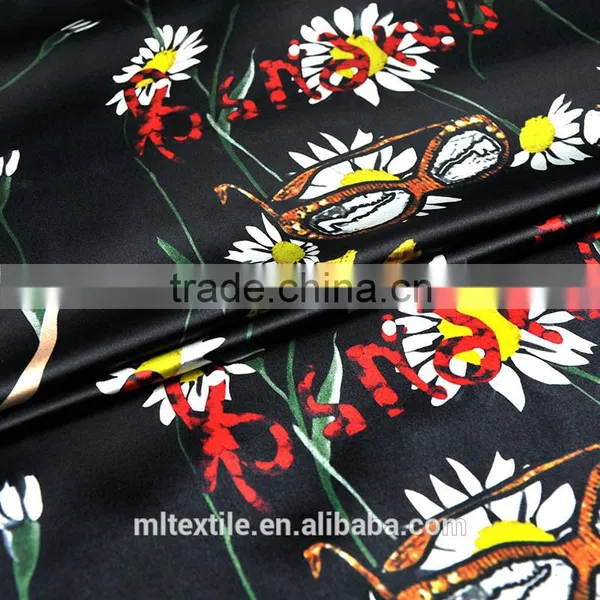 Digital Printed Plain Satin Silk Fabric for Dressing With 16mm photo-5