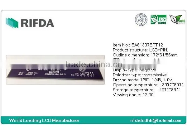 High Quality Circular Lcd Display for Motormeters Stn Blue Lcd photo-2