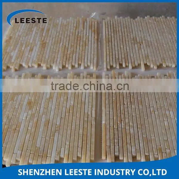 Triple Inspection System Guarantees Good Quality Honey Onyx China Mosaic Tiles photo-5