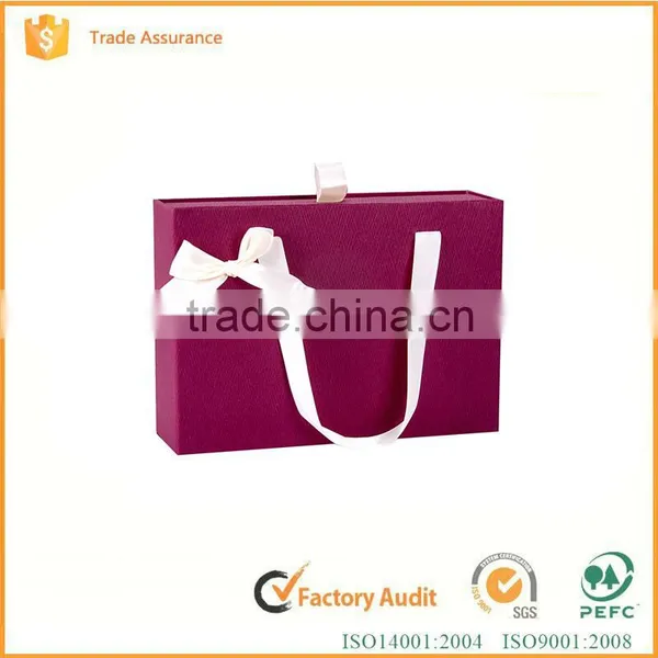 China Supplier 2016 Customized Wholesale Luxurious Packaging Cardboard Paper Gift Boxes With Bowknot Supplier's Choice photo-5