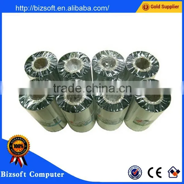 Bizsoft Resin ribbon 110mm*300M suitable to print PET, PVC, Jewelry label / wash resin ribbon