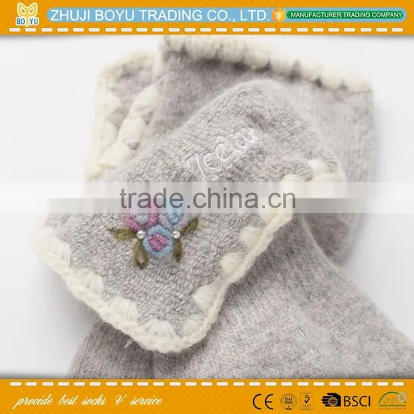 BY-161201 Angora Material Ladies Angora Socsk Casual Socks for Winter With Striped Pattern Quality Choice photo-5