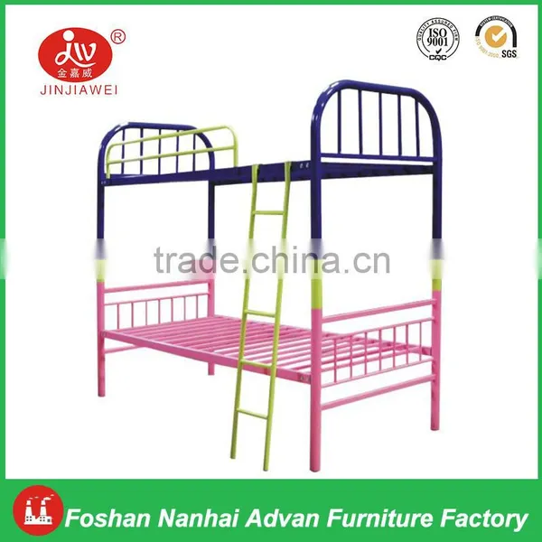 Three Color Steel Bed for Dormitory School Furniture