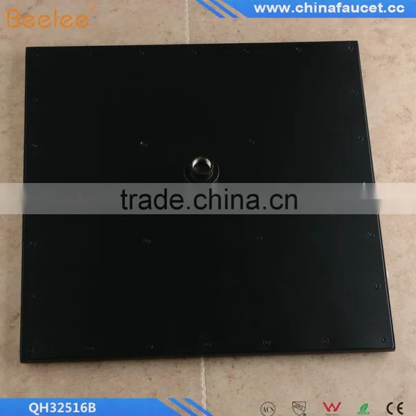 16 Inch 40cm Square Black Bathroom Rain Shower Head photo-2
