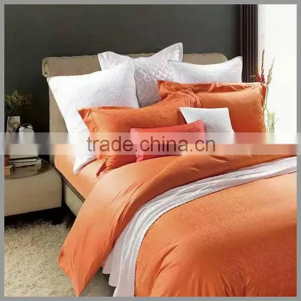 100%cotton Orange Dyed Jacquard Bedding Sets and Comforter Cover/classic Motif Duvet Cover and Pillow Covers /Hotel Duvet Cover photo-2