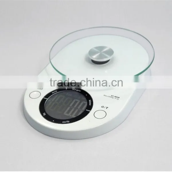Kitchen Scale Round LCD Stainless Steel Bluetooth photo-2