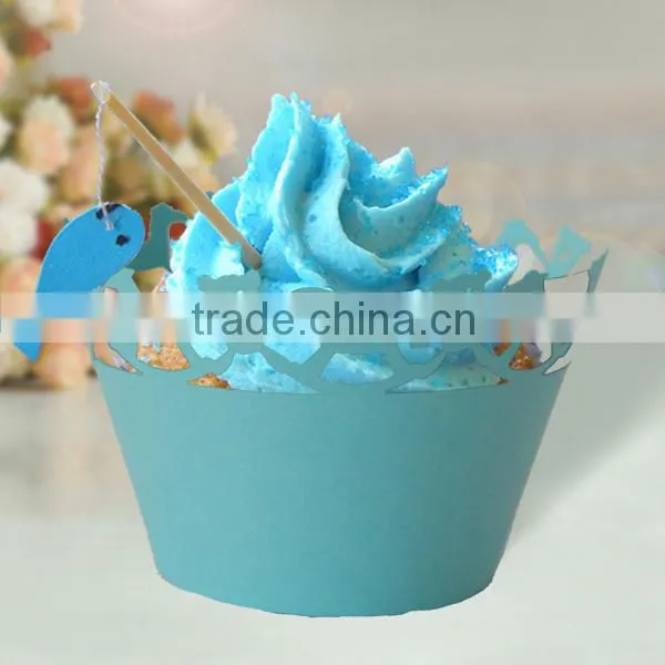 Green Laser Cut Different Colors Cupcake Wrappers Wholesale at Different Sizes photo-6